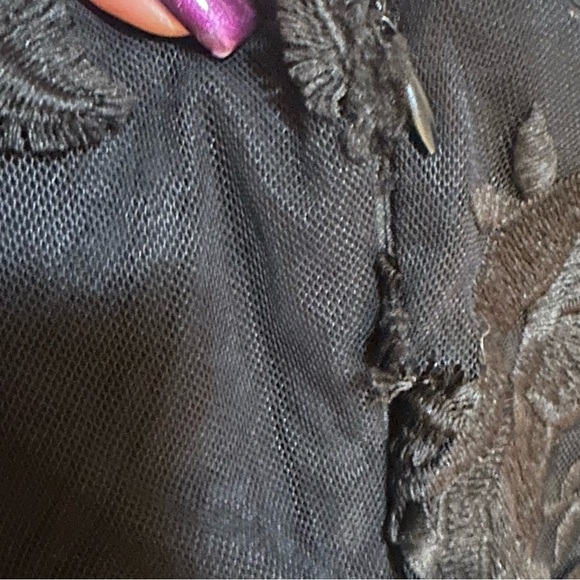 Women’s MARCIANO Los Angeles Elegant Black Lace Embroidered Flowers Whimsigoth S - Picture 10 of 12